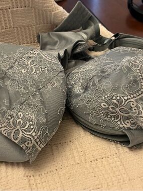 Lane Bryant Lace Underwire Bra in Dusty Sage Green